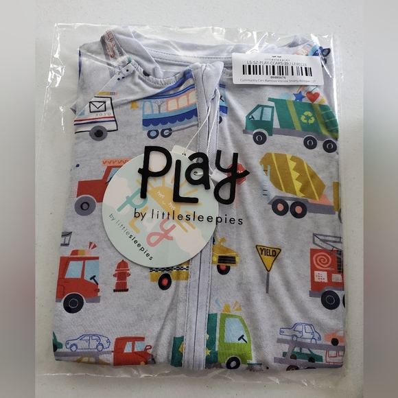 Little Sleepies Other - 🚗 Little Sleepies Community Cars Shorty Romper – NEW in Bag! 💤